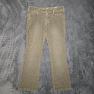 Eddie Bauer Corduroy Curvy Bootcut Pants Women’s Size 4 Olive Green